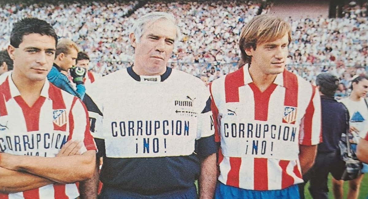 Gabi Moya, junto a Luis Aragonés y Miquel Soler. /Agencias