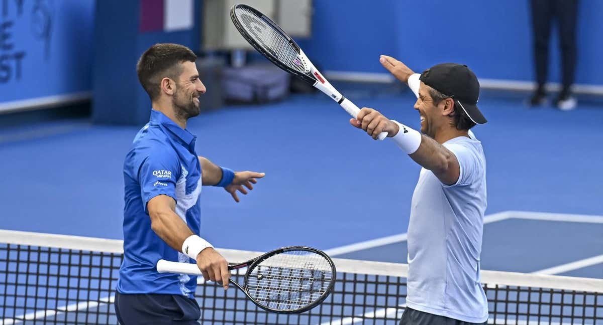 Verdasco y Djokovic compitiendo juntos en Doha. /EFE