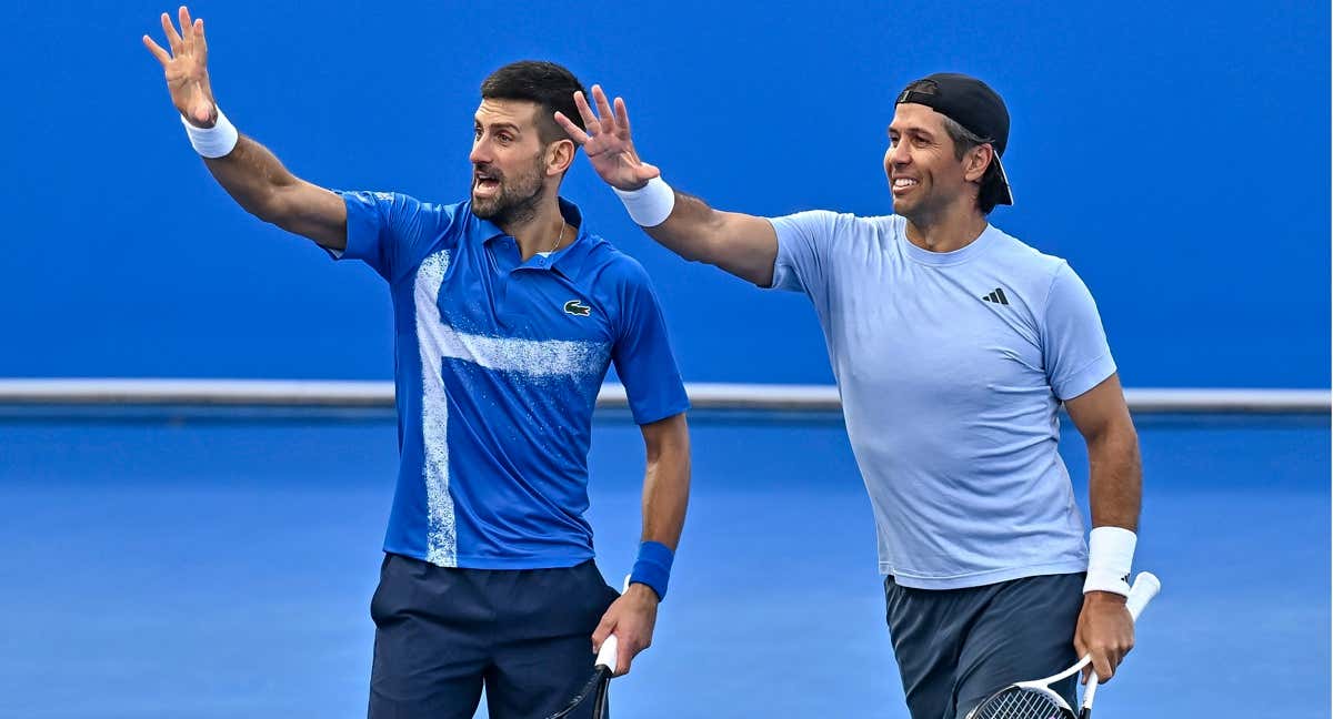 Verdasco junto a Djokovic en su último partido.