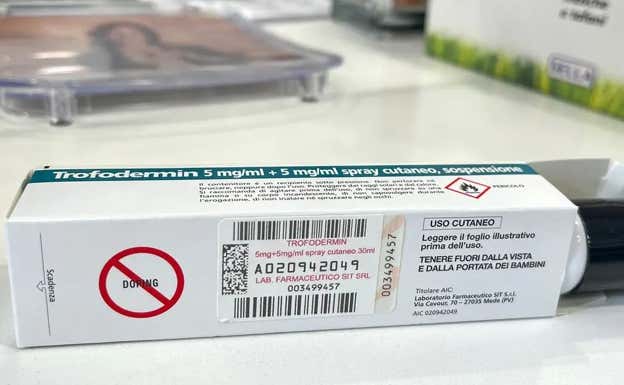El medicamento aplicado a Sinner. AP