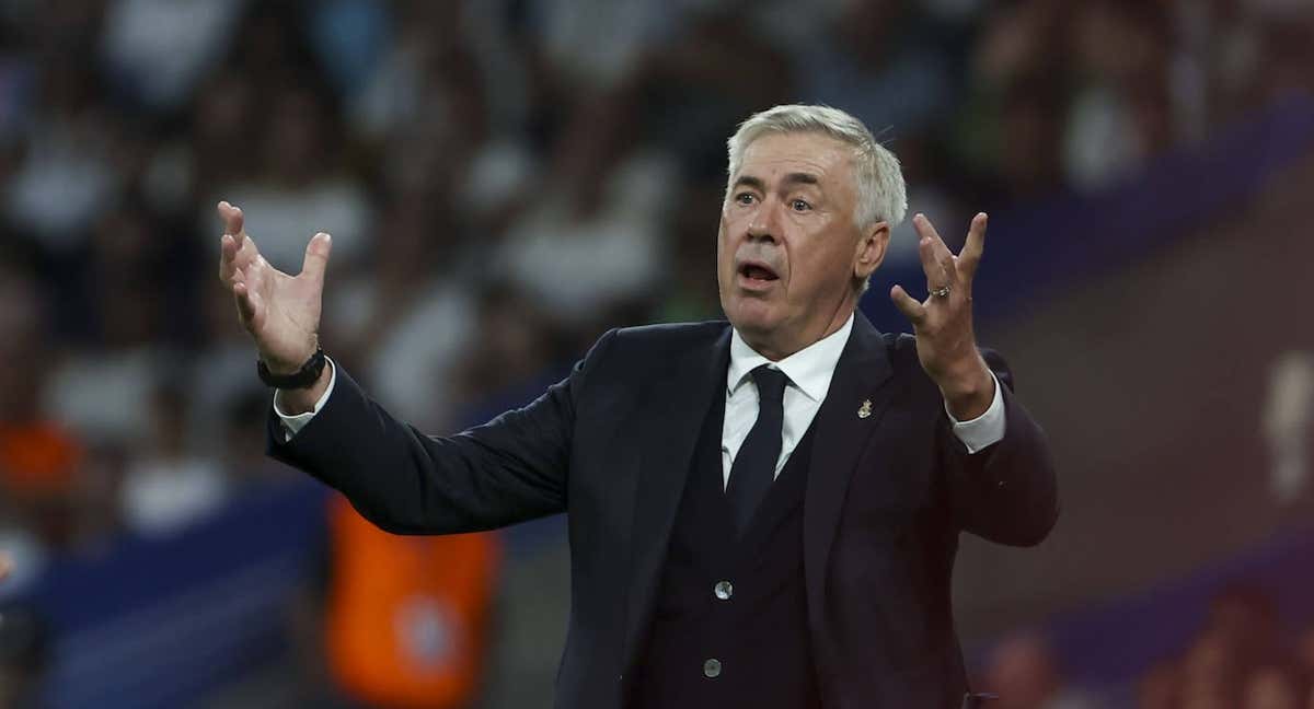 Ancelotti, en un partido con el Real Madrid./EFE