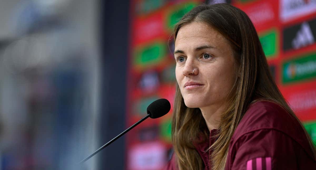 Irene Paredes durante la rueda de prensa. /REUTERS