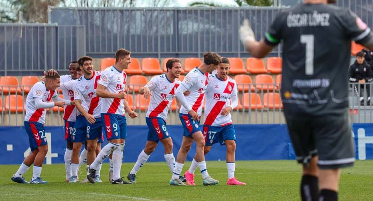 Los jugadores del Rayo Majadahonda celebrando un gol./CF Rayo Majadahonda