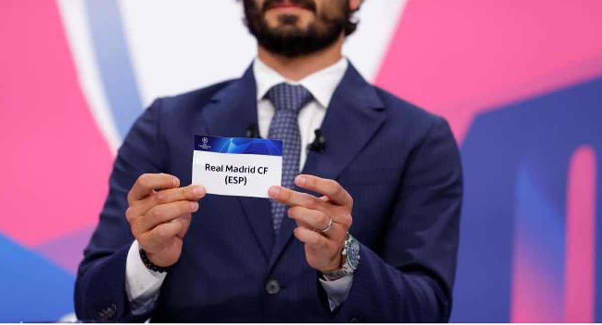 Papeleta del Real Madrid en un sorteo de Champions./REUTERS