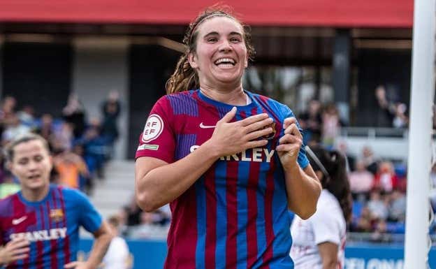 Mariona Caldentey celebra un gol durante su etapa como jugadora del Barça.  INSTAGRAM: MARIONA CALDENTEY