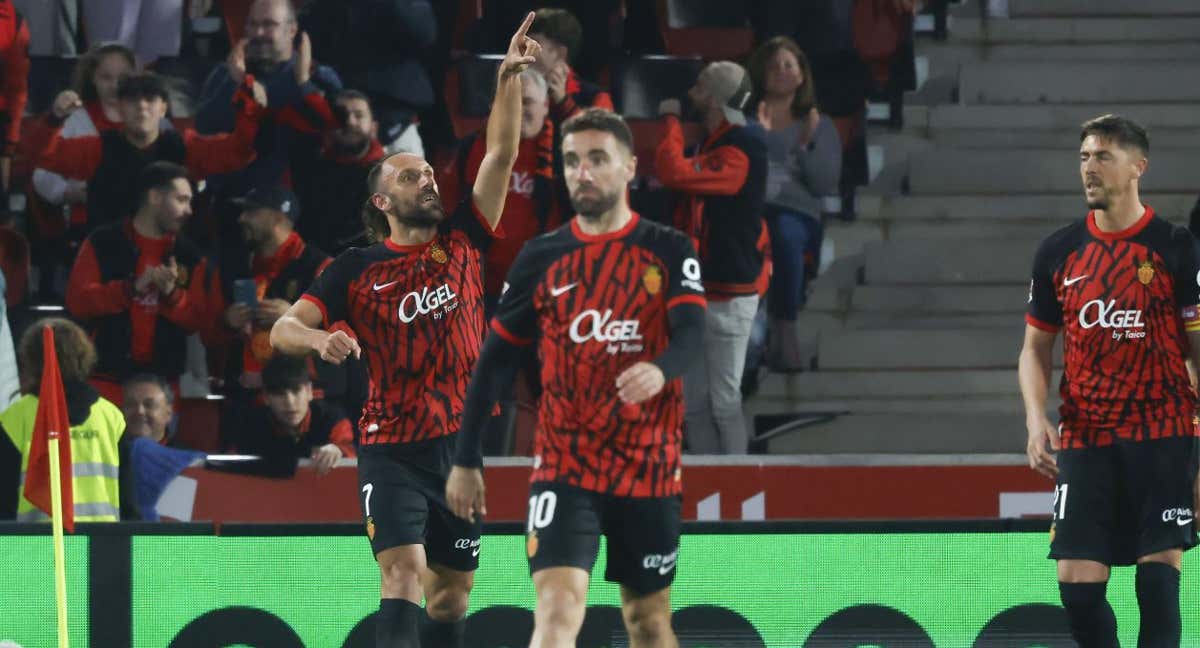 Vedat Muriqi celebrando un gol ante Las Palmas. /EFE