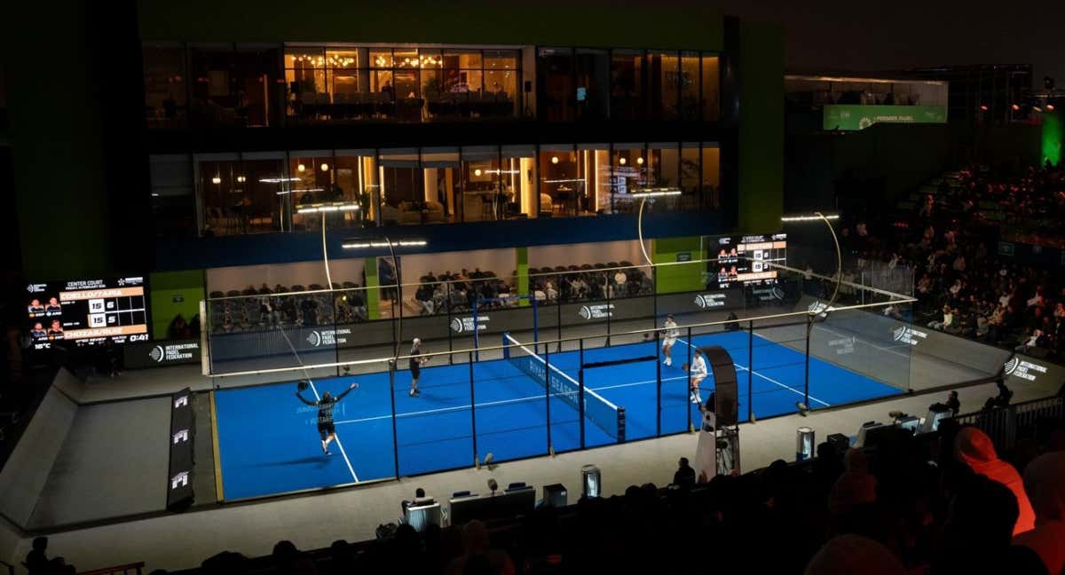 Partido durante el P1 de Riad de Premier Padel./@premierpadel