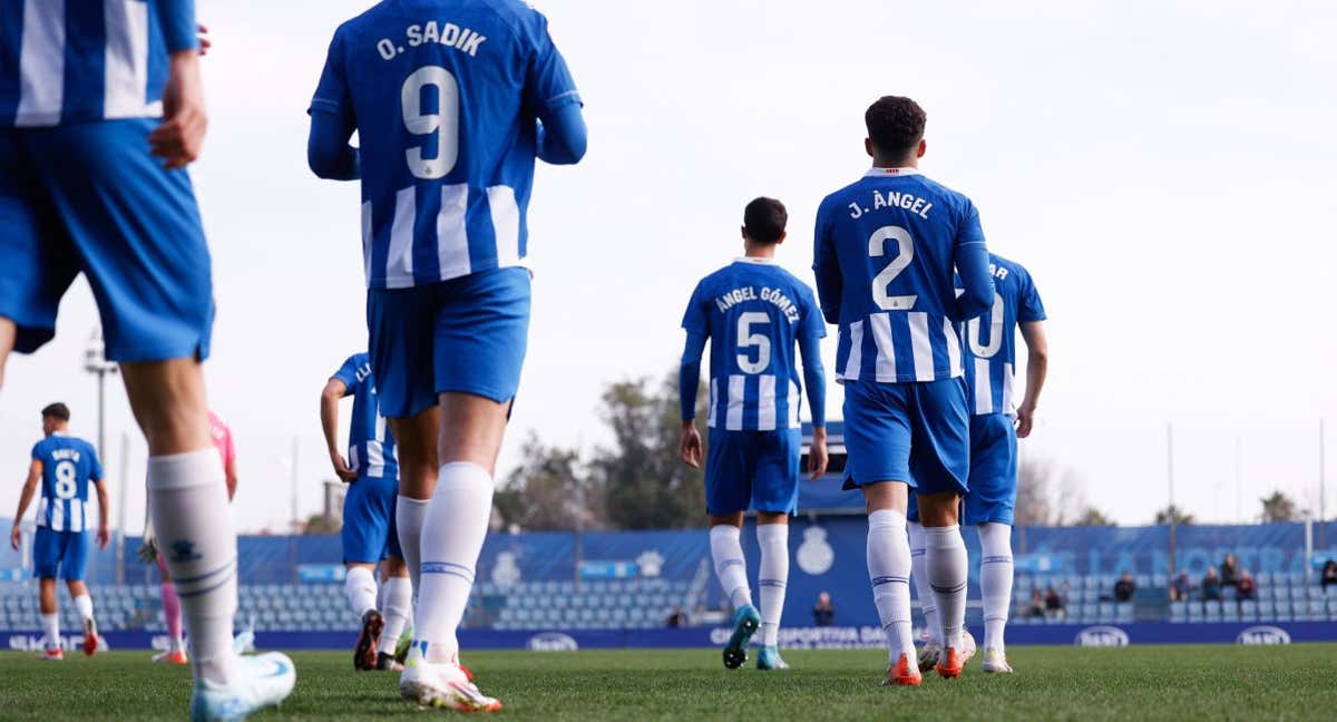 Omar Sadik, el delantero del Espanyol que ha denunciado los insultos racistas. /RCD ESPANYOL