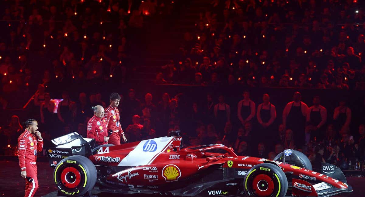 La presentación de Ferrari en la gran fiesta de la Fórmula 1 realizada hace unos días en el O2 Arena de Londres. /REUTERS