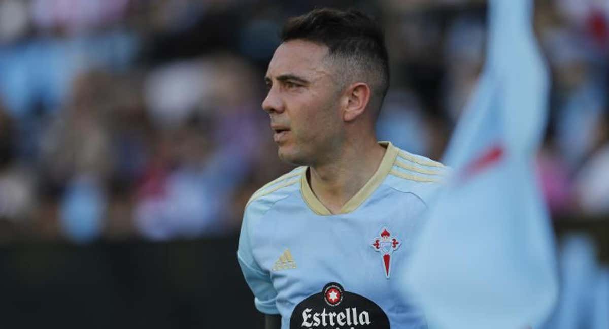 Iago Aspas en un partido en Balaídos. /EFE