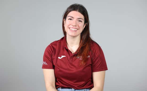 Leanna García, en su visita a Relevo. RELEVO/MICHÈLE NOVOTVICH