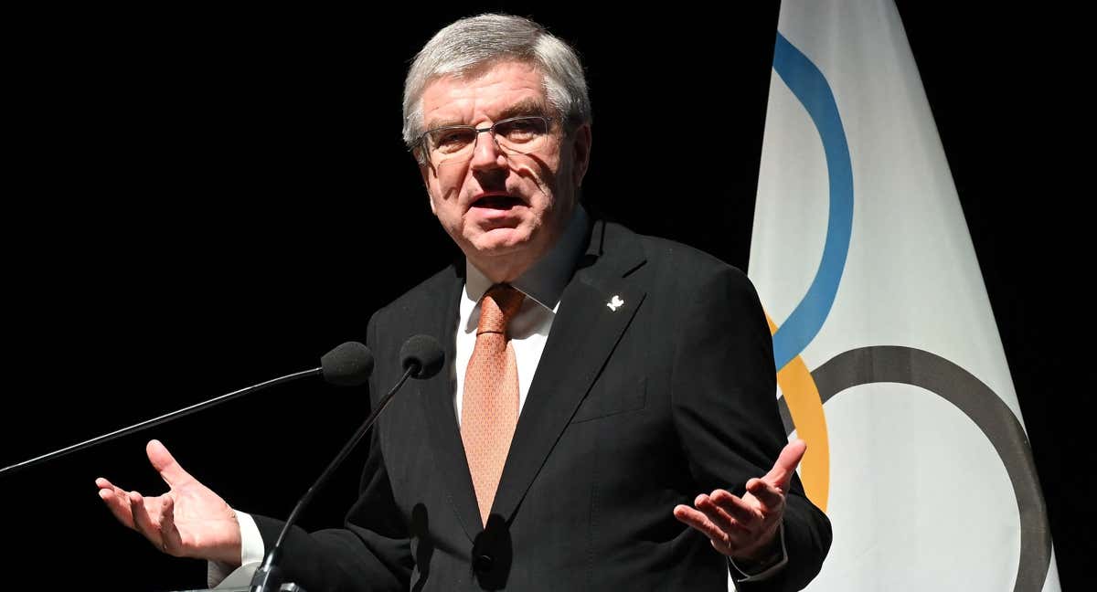 Thomas Bach durante un discurso./AFP.