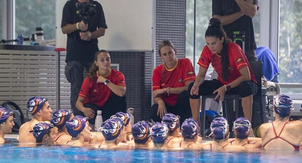 Andrea Fuentes, en una sesión de entrenamientos en el CAR de Sant Cugat./INSTAGRAM