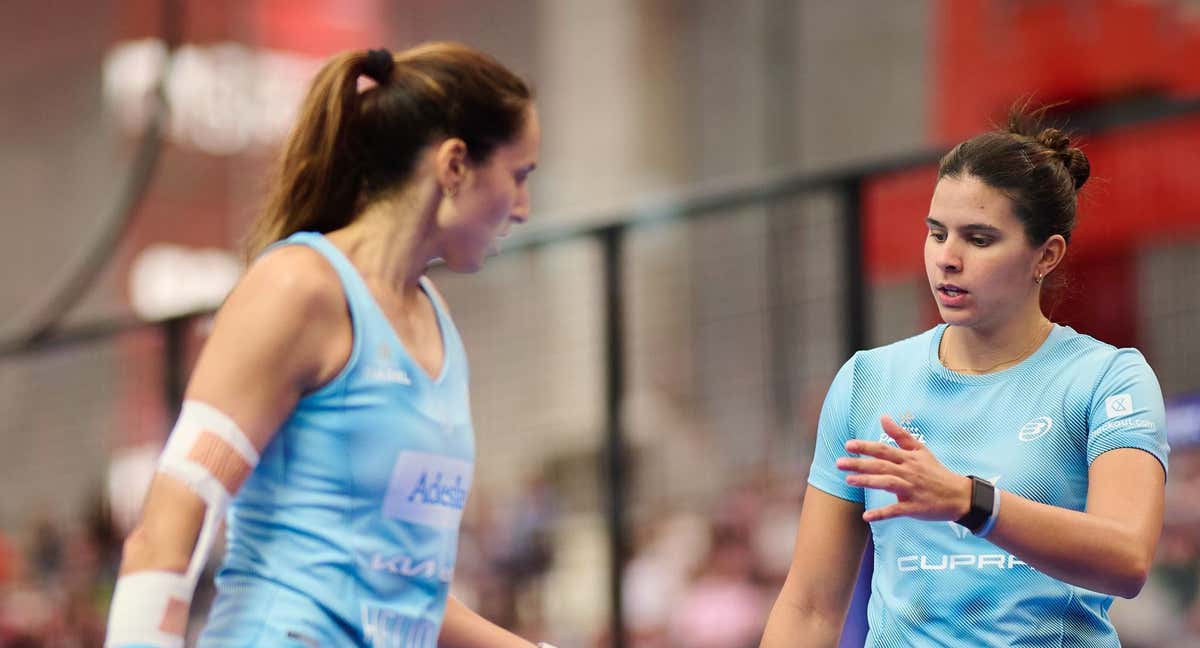 Gemma y Delfi durante el torneo de Gijón./PREMIER PADEL