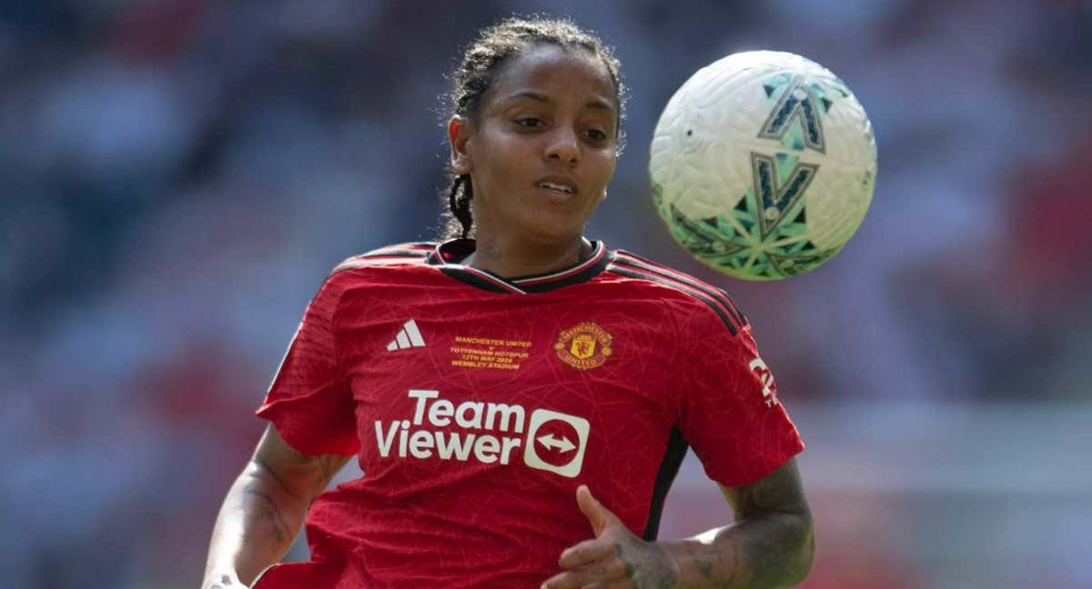 Geyse, futbolista brasileña del Manchester United./Getty Images