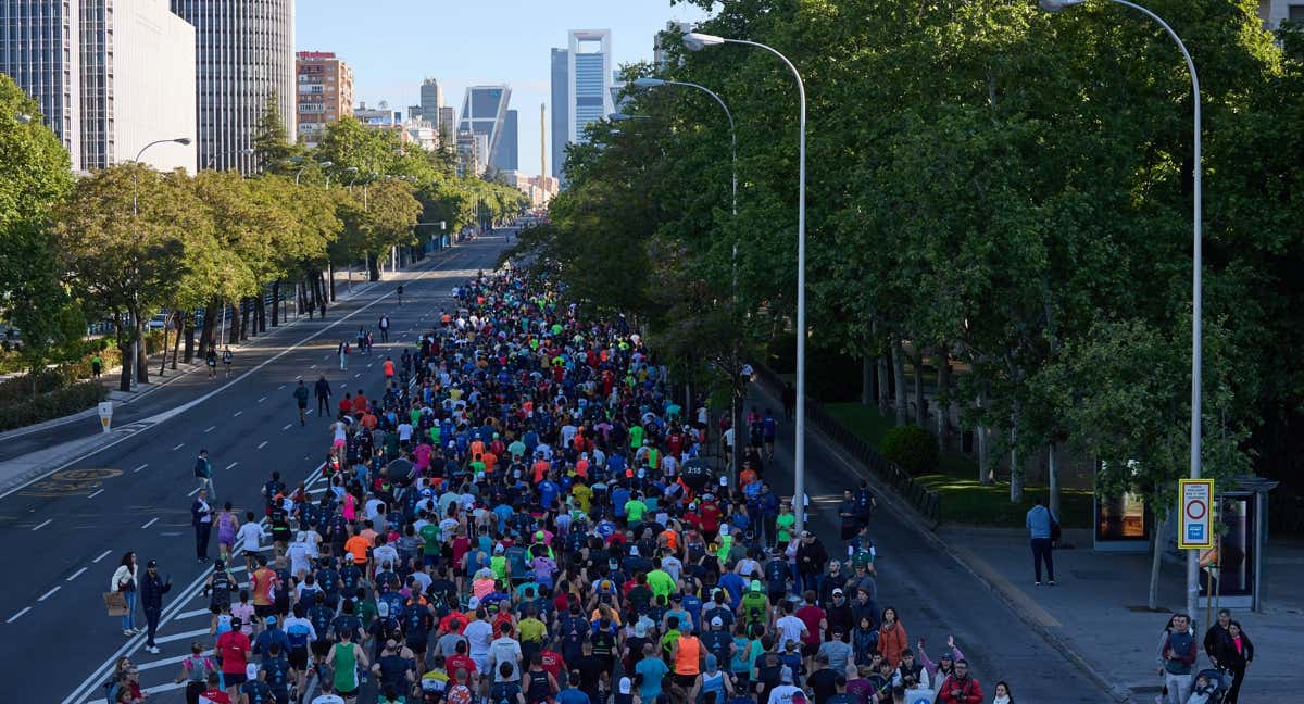 Participantes de la maratón de Madrid, en la edición de 2024./EP