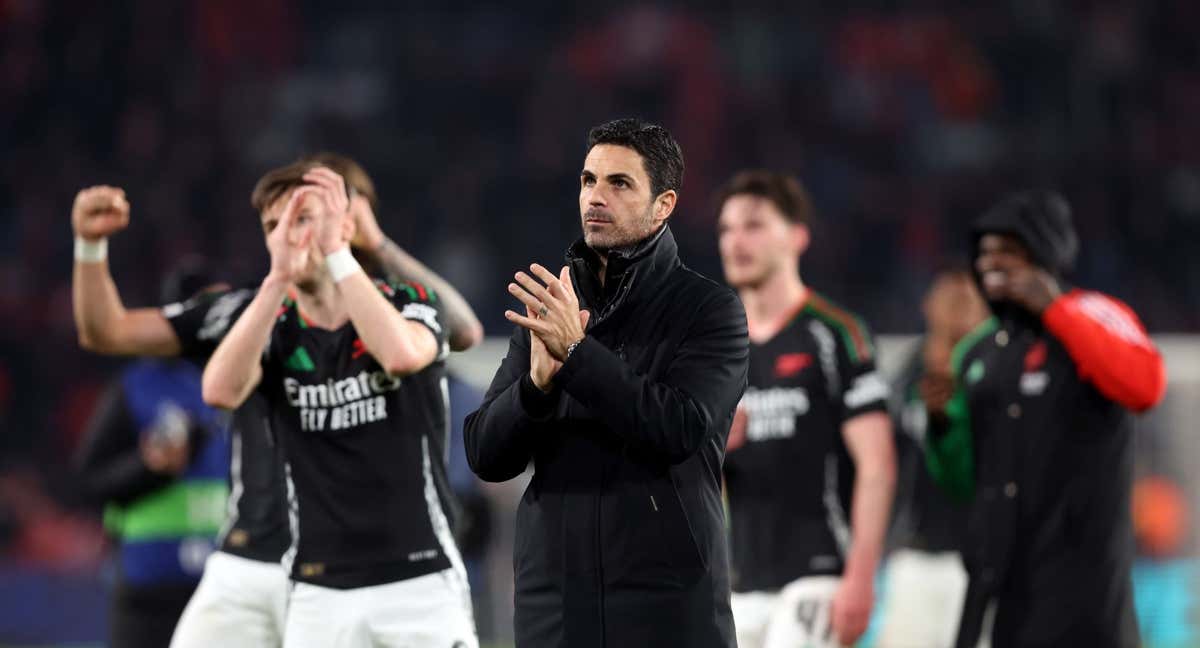 Mikel Arteta, tras la victoria ante el PSV./EP