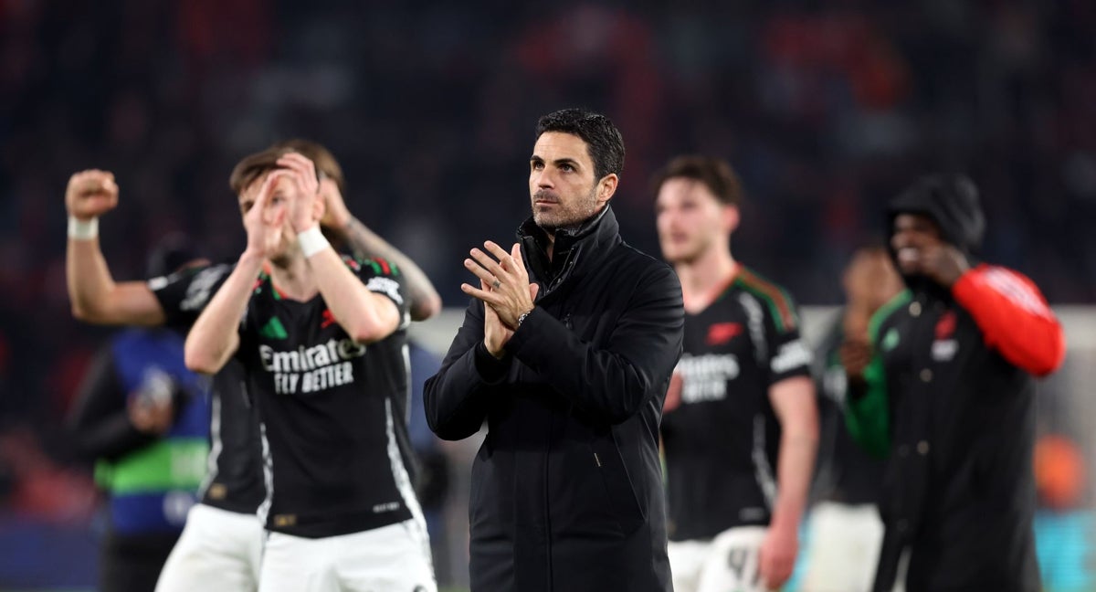 Mikel Arteta, tras la victoria ante el PSV.