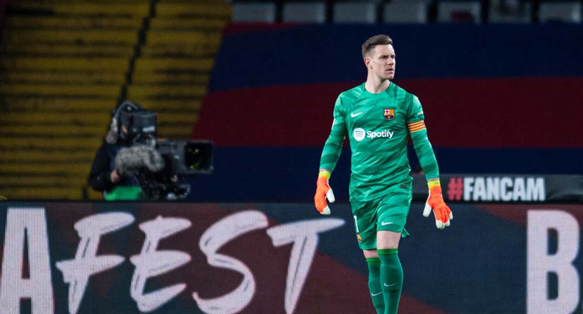 Ter Stegen, en Montjuïc. /FC BARCELONA