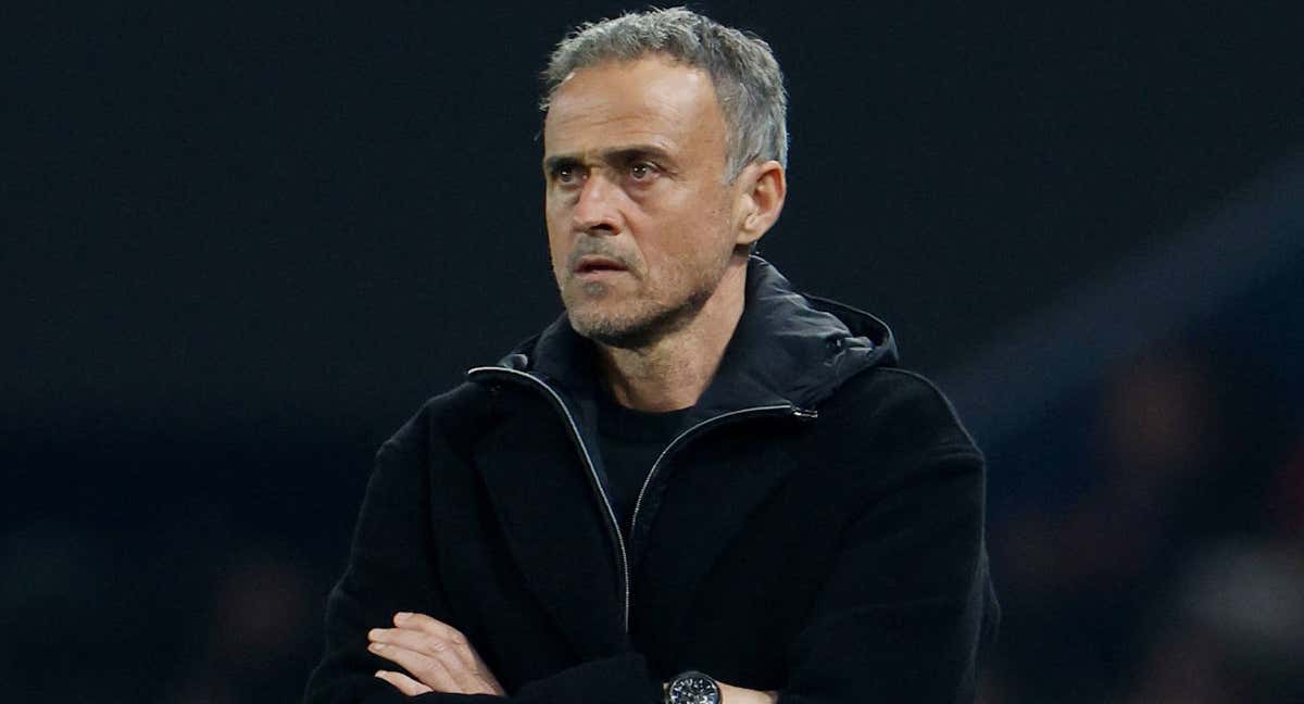 Luis Enrique, durante el partido ante el Liverpool.