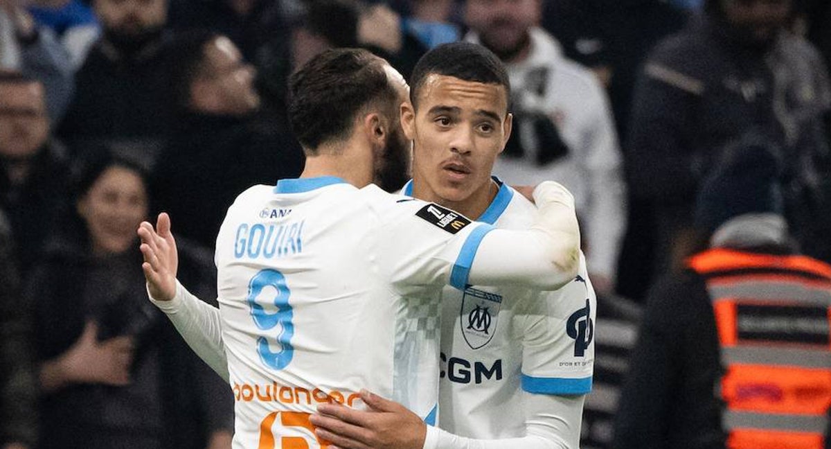 Greenwood, celebrando un gol con el Olympique de Marsella.