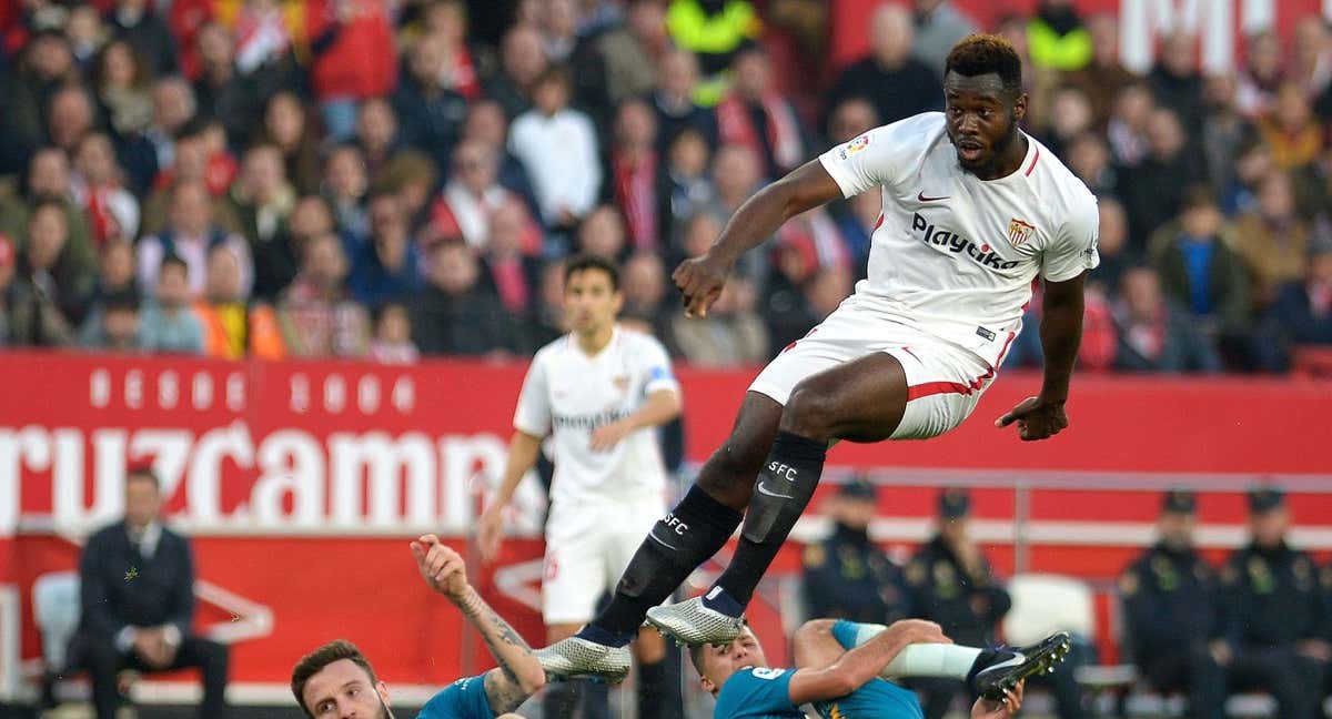 Gnagnon en un partido con el Sevilla./Vocento