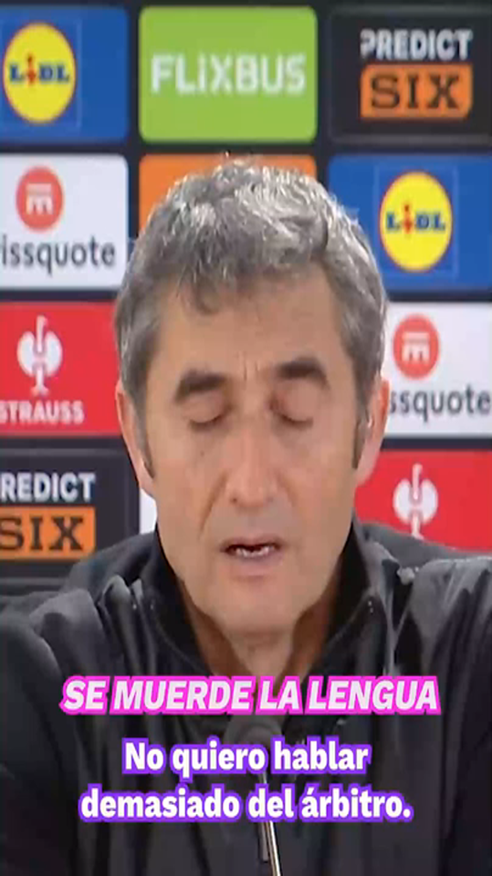Valverde se muerde la lengua en sala de prensa con el árbitro...