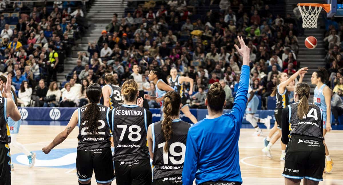 El partido con motivo del Día de la Mujer que celebraron las Women in Black en el entonces WiZink Center. /MOVISTAR ESTUDIANTES