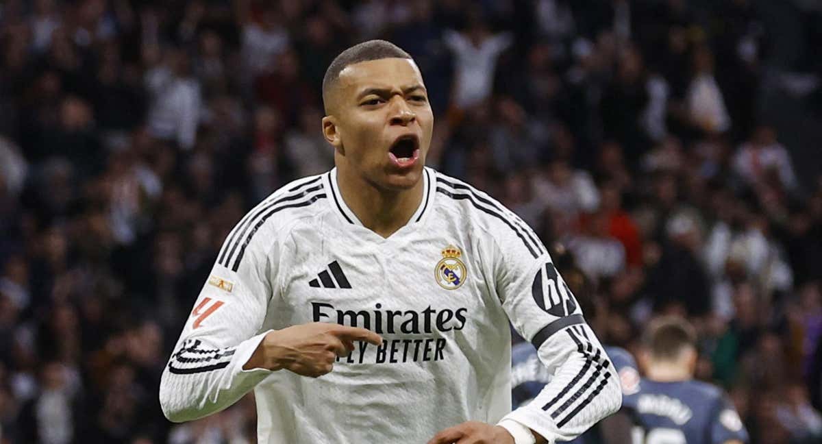 Mbappé, durante el Real Madrid - Rayo Vallecano.