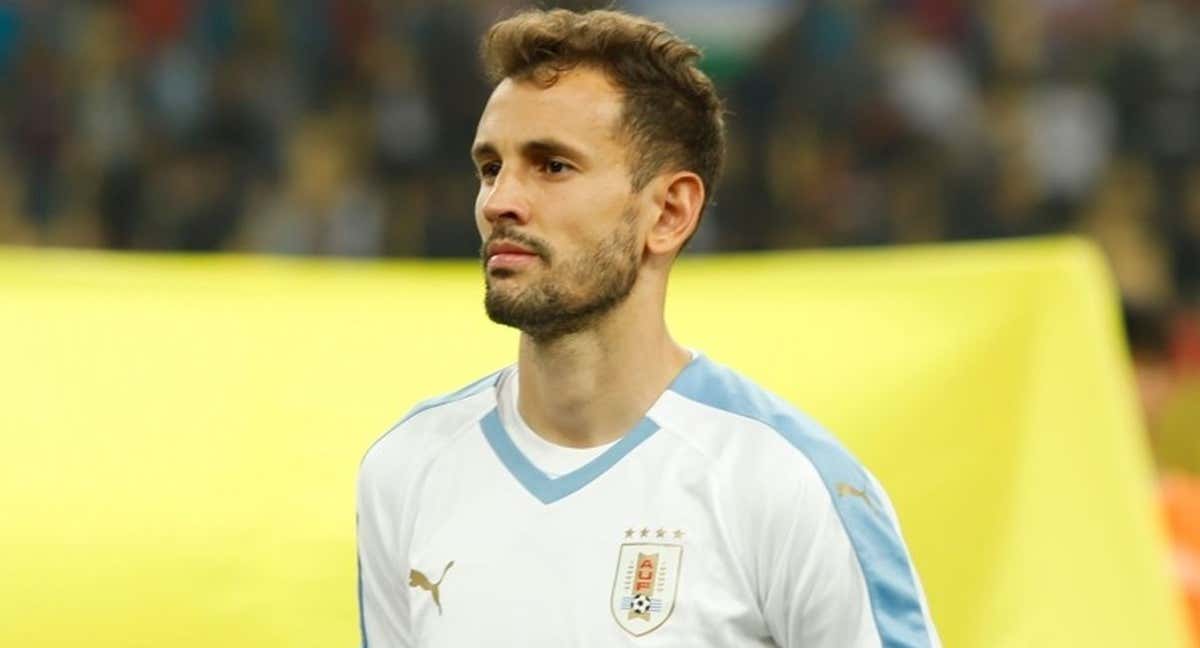 Stuani, con la selección de Uruguay. /AUF