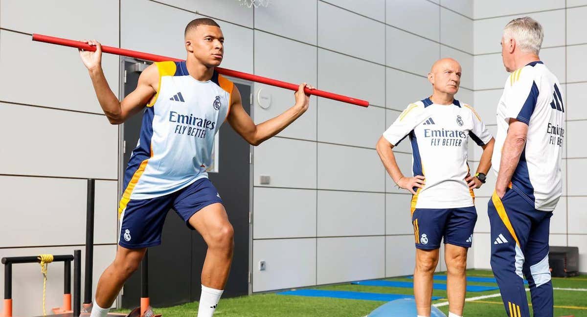 Mbappé, en el gimnasio./EFE