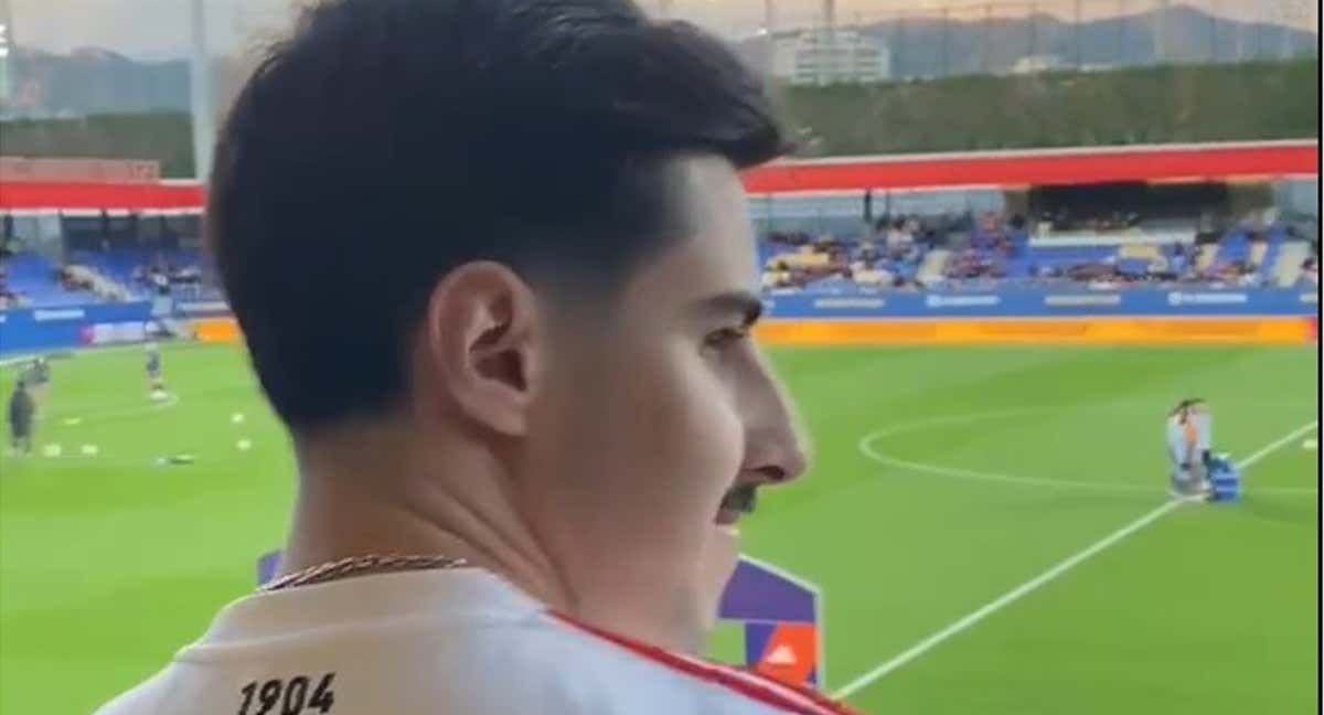 Una foto del aficionado del Benfica.