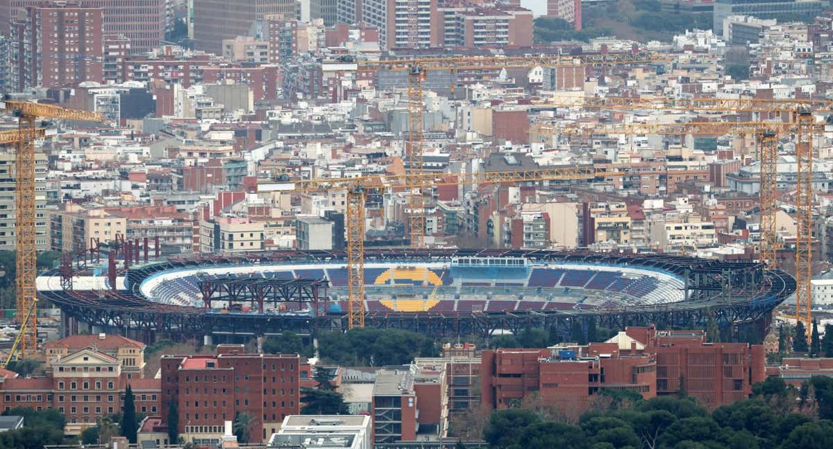 El Camp Nou, en plena fase de obras. /GETTY