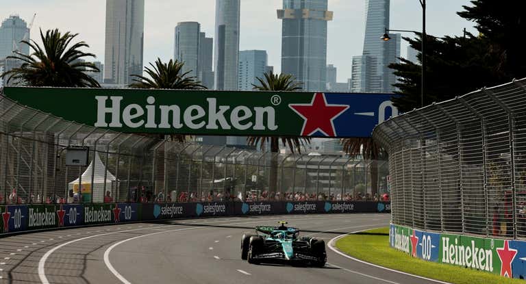 Alonso, rodando en Melbourne.