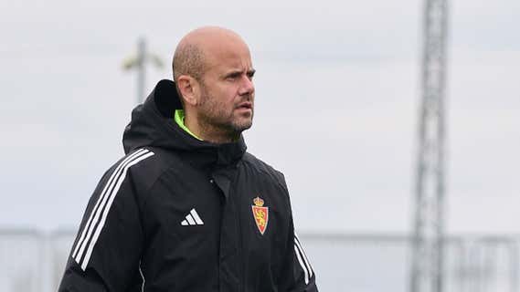 Miguel Ángel Ramírez durante un entrenamiento con el Real Zaragoza./REAL ZARAGOZA