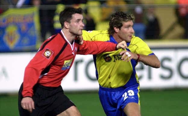 Martín Palermo, en un partido con el Villarreal.