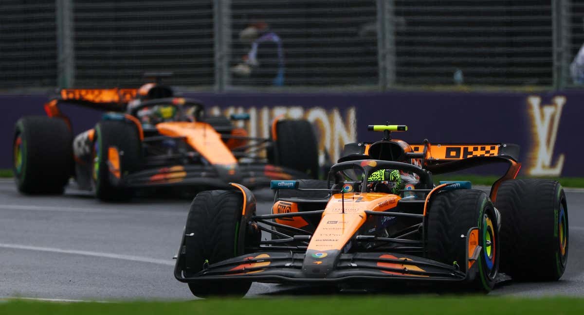 Norris y Piastri, liderando./REUTERS