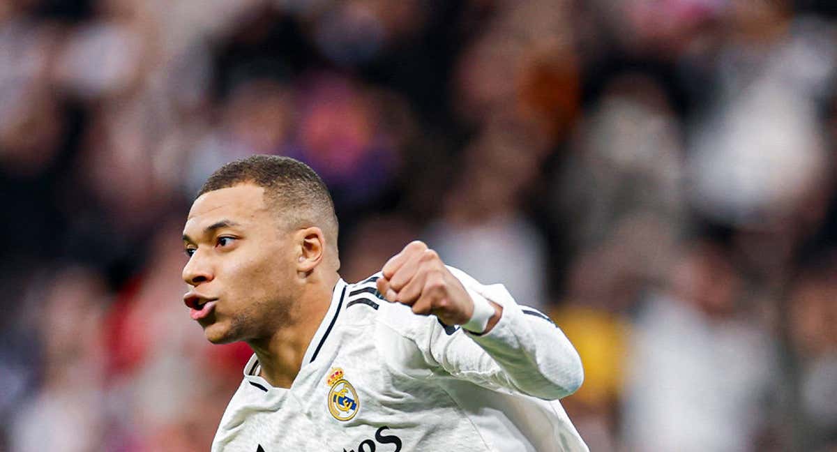 Mbappé, celebrando un gol con el Real Madrid./EFE