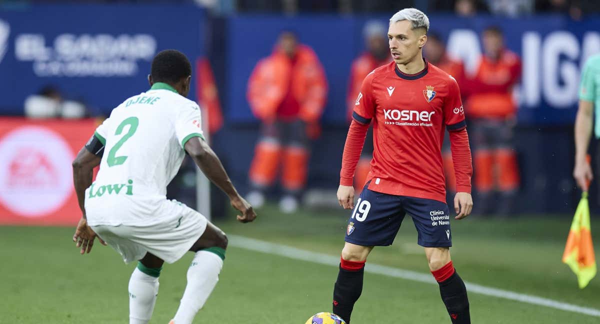 Bryan Zaragoza, durante su partido contra el Getafe. /EP