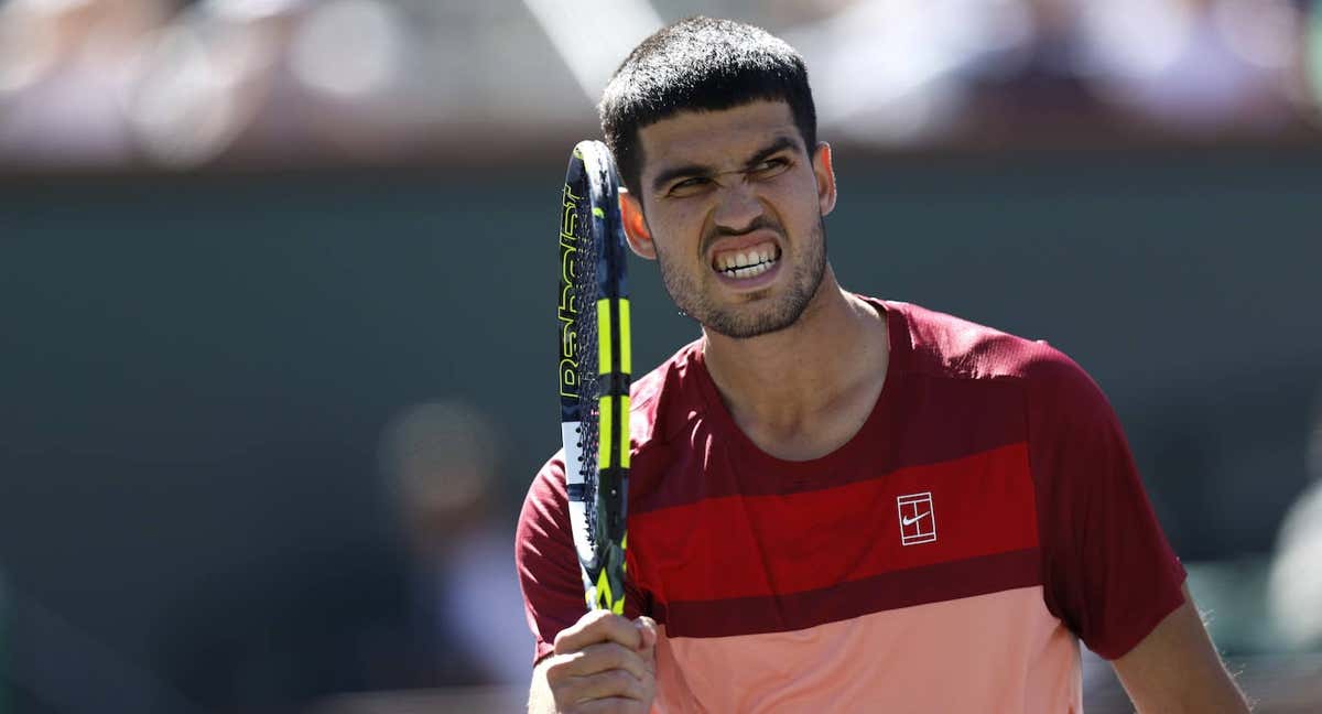 Alcaraz, en Indian Wells. /EFE