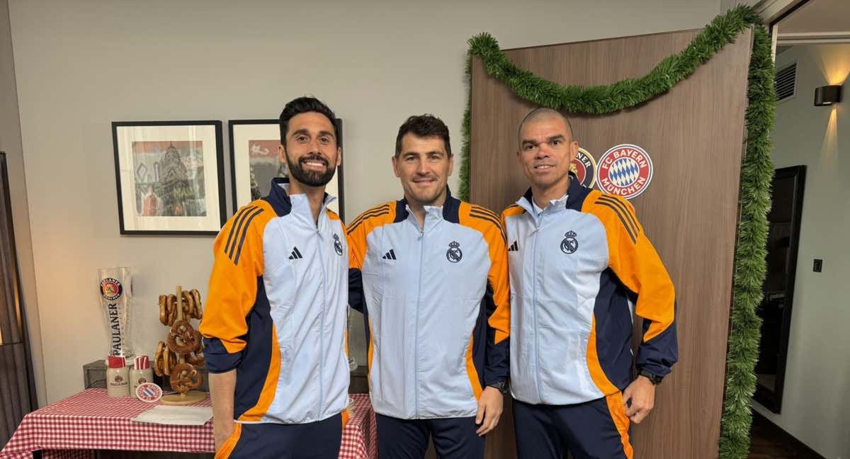 Arbeloa, Casillas y Pepe, en Múnich. /VETERANOS