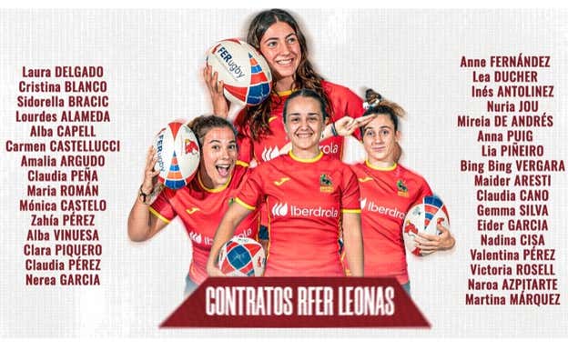 32 Leonas con contrato RFER.  Ferugby