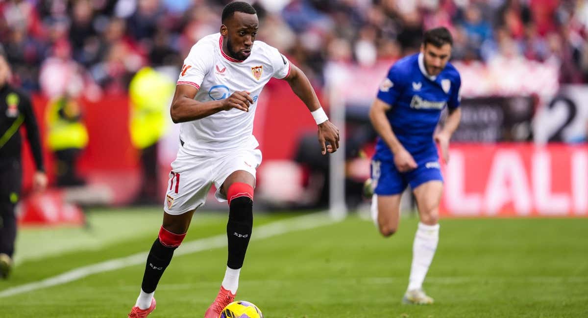 Dodi Lukebakio, en un partido con el Sevilla./EP