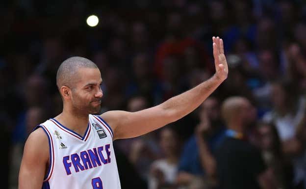 Parker en su despedida de la selección francesa. AFP