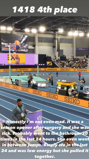 El 'fracaso' de Thea LaFond en la final de triple salto tiene explicación: «Probablemente fue al baño 20 veces y apenas comió en las últimas 24 horas»