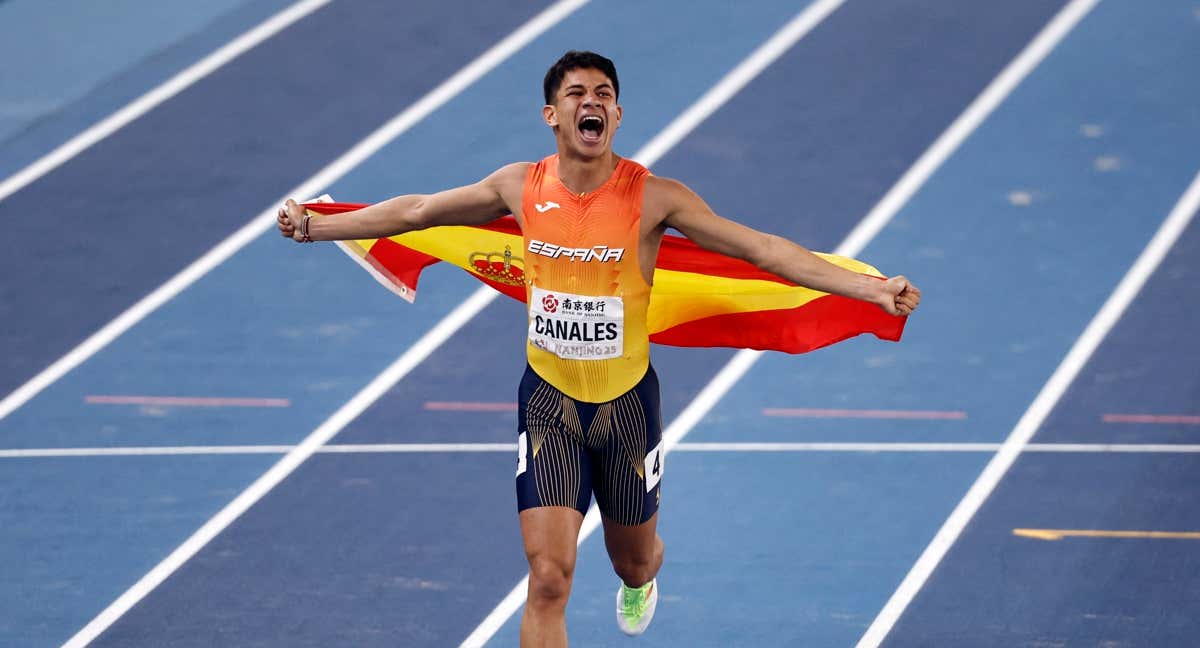 Elvin Josué Canales suma la tercera y última medalla de España en el Mundial indoor./RFEA
