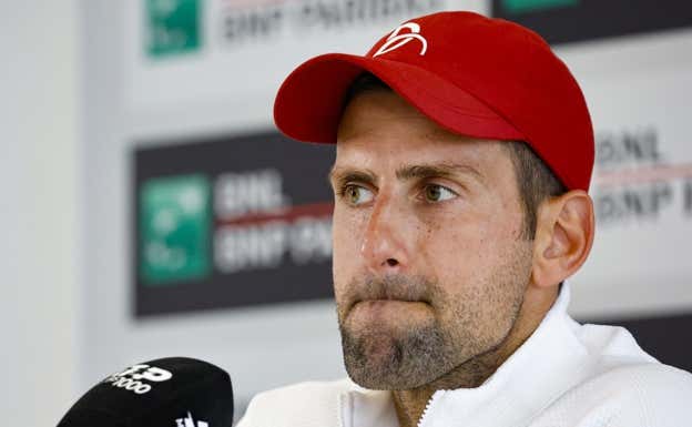 Novak Djokovic, durante una rueda de prensa en Roma 2024.  EFE/EPA/FABIO FRUSTACI