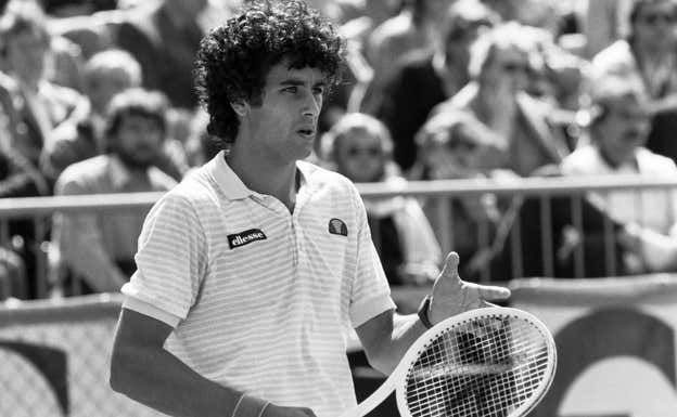 Juan Aguilera, en el torneo de Hamburgo 1984.  Patrick PIEL/Gamma-Rapho via Getty Images