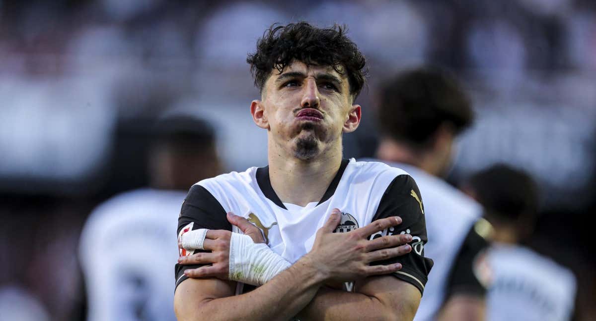 Diego López hace su celebración tras marcar al Mallorca.