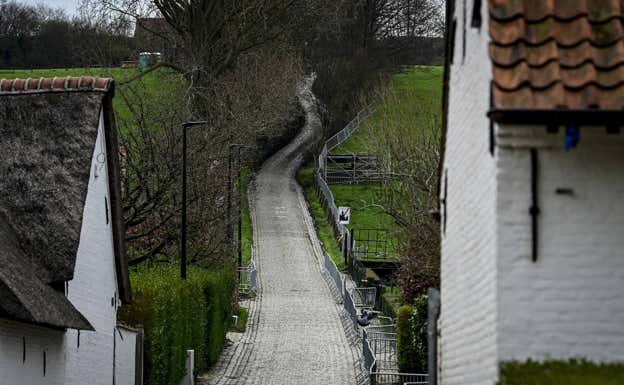El Koppenberg, en la localidad de Melden en Flandes Oriental.  DIRK WAEM / AFP